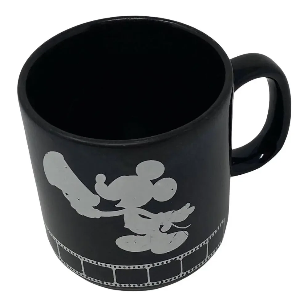 Walt Disney Studios Vintage Black Directors Mickey Silhouette Ceramic Coffee Mug